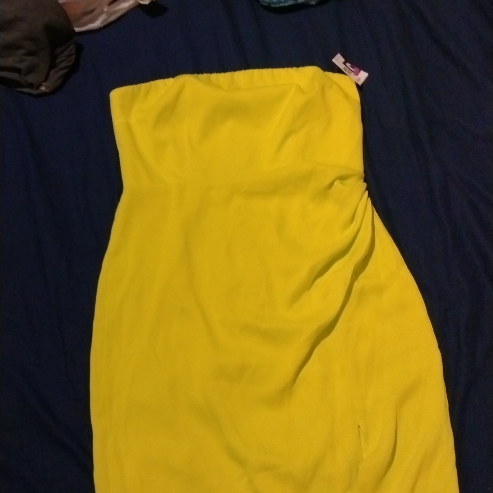 Neon green dress